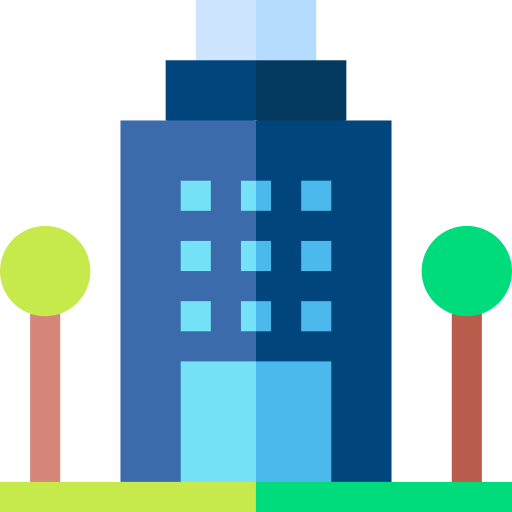 Office building Basic Straight Flat icon