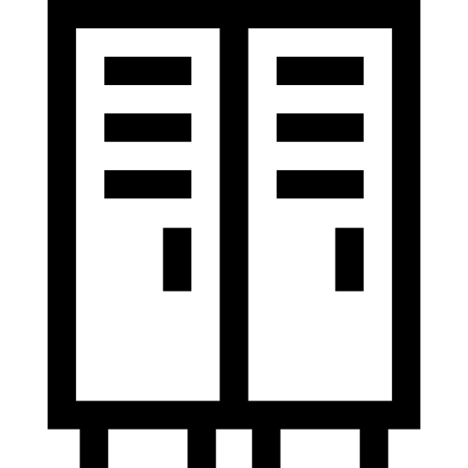 casier Basic Straight Lineal Icône