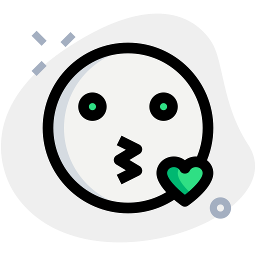 Blow kiss Generic Rounded Shapes icon