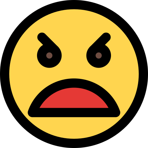 Angry face Pixel Perfect Lineal Color icon