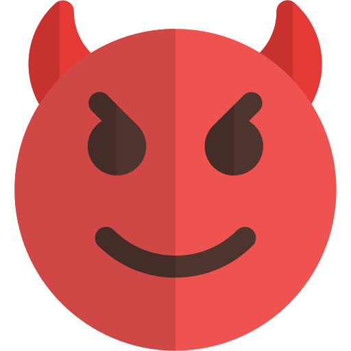 Дьявол Pixel Perfect Flat иконка