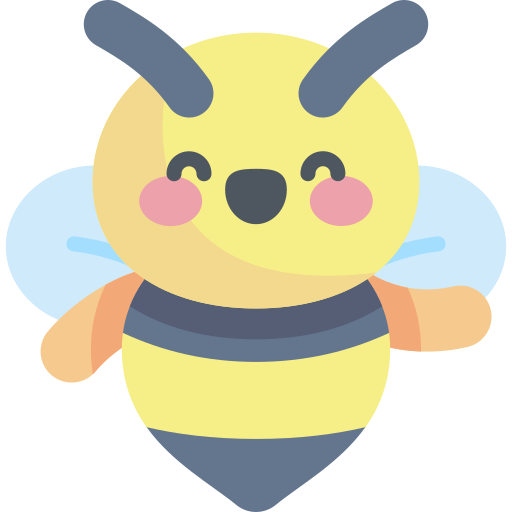 Пчела Kawaii Flat иконка