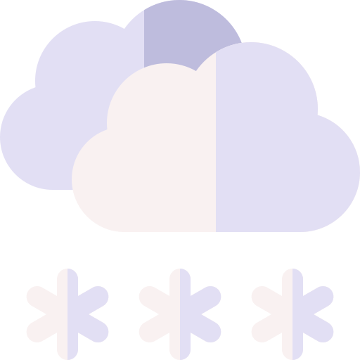 sneeuw Basic Rounded Flat icoon