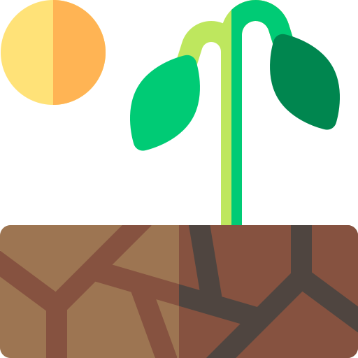 sequía Basic Rounded Flat icono