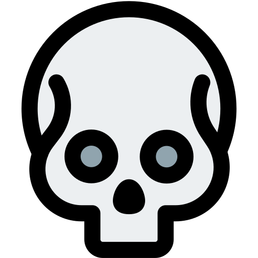Skull Pixel Perfect Lineal Color icon