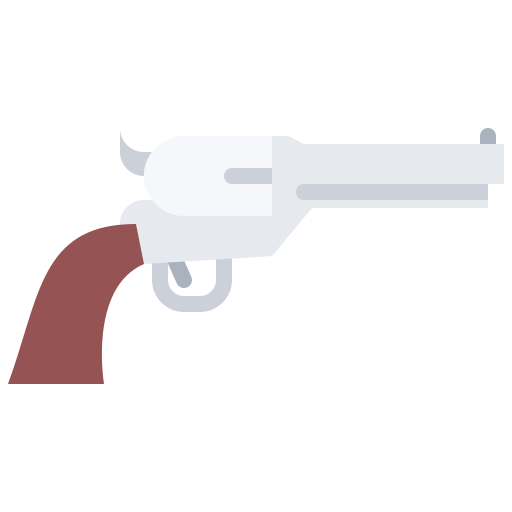 Револьвер Coloring Flat иконка