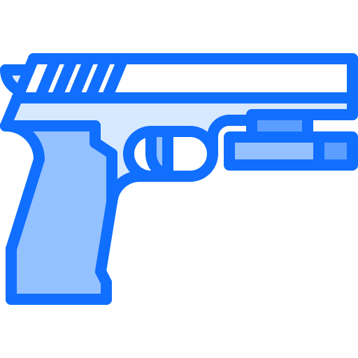 pistola Coloring Blue Ícone