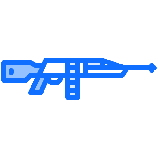 기관총 Coloring Blue icon