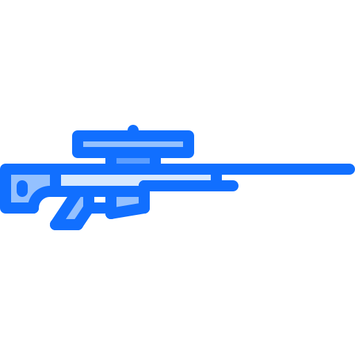 Sniper rifle Coloring Blue icon