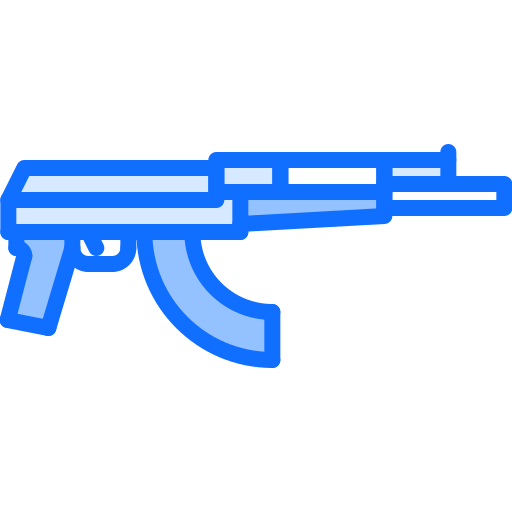 rifle de assalto Coloring Blue Ícone