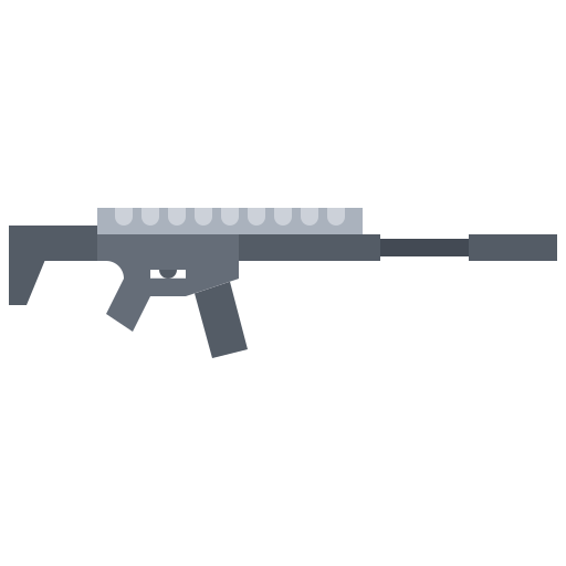 fusil de asalto Coloring Flat icono