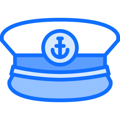 Sailor cap Coloring Blue icon