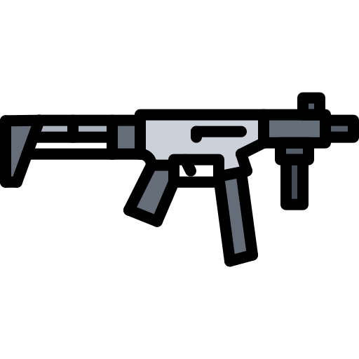 Submachine gun Coloring Color icon