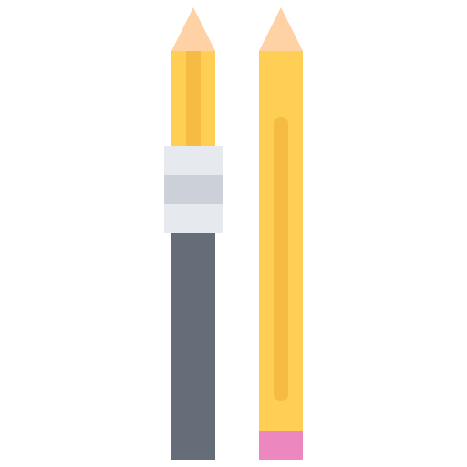 potlood Coloring Flat icoon