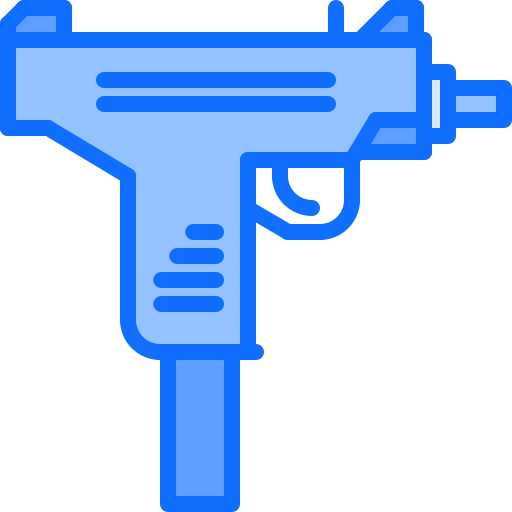 pistola ametralladora Coloring Blue icono