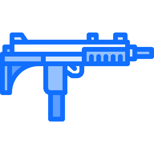 machinepistool Coloring Blue icoon
