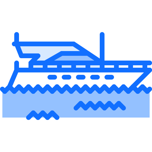 yacht Coloring Blue icon