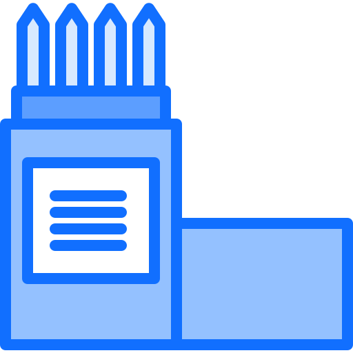 Pencil lead Coloring Blue icon