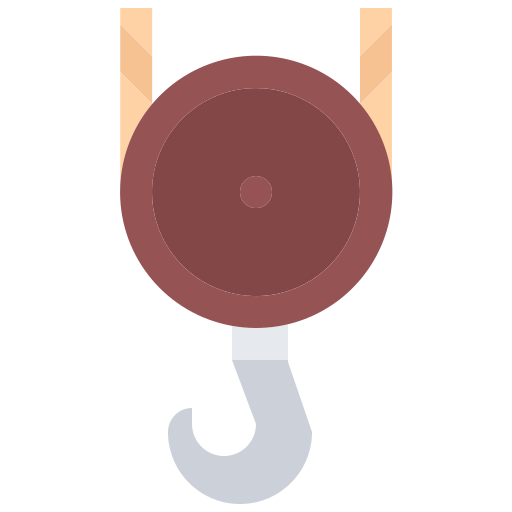 Pulley Coloring Flat icon