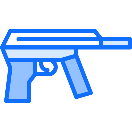 machinepistool Coloring Blue icoon