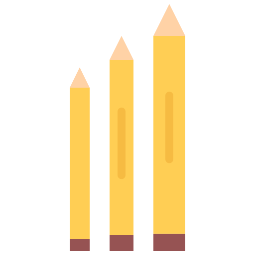 연필 Coloring Flat icon