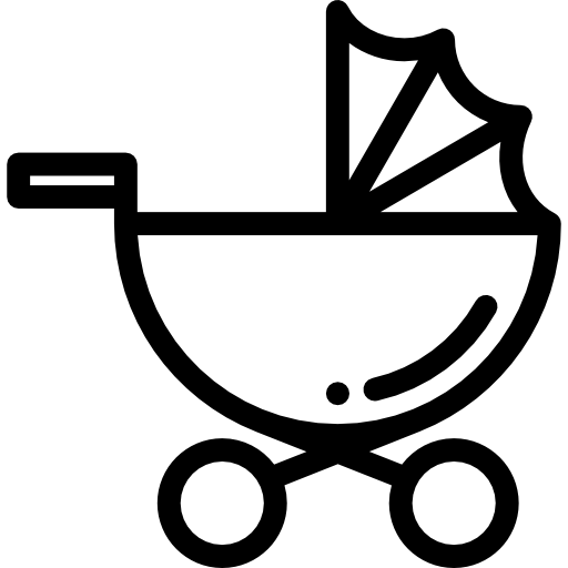 poussette de bébé Detailed Rounded Lineal Icône