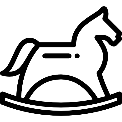 cavalo de pau Detailed Rounded Lineal Ícone
