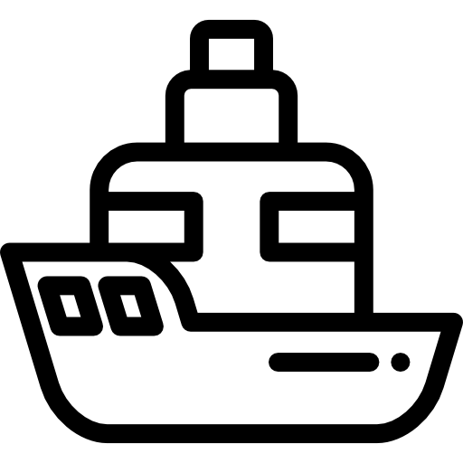 Корабль Detailed Rounded Lineal иконка