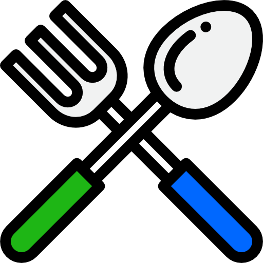 Cutlery Detailed Rounded Lineal color icon