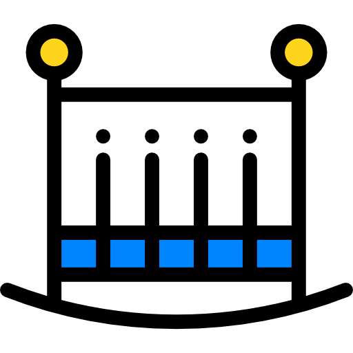 kolebka Detailed Rounded Lineal color ikona