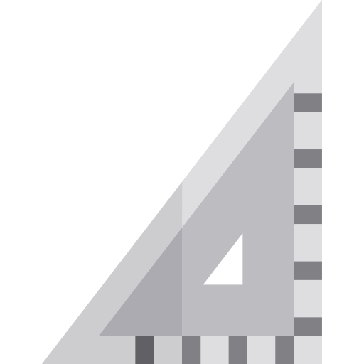 Set square Basic Straight Flat icon