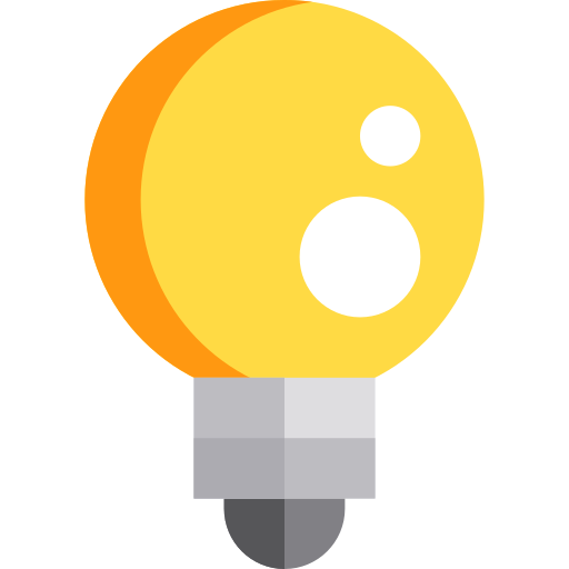 Light bulb Basic Straight Flat icon
