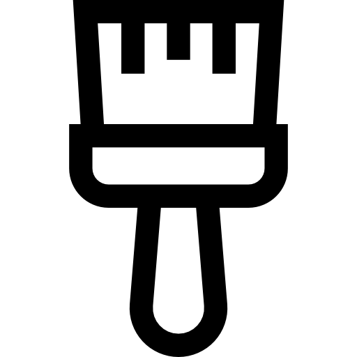 ペイントブラシ Basic Straight Lineal icon