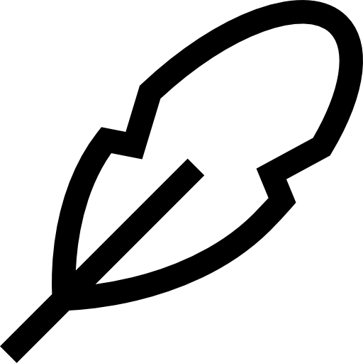 羽根ペン Basic Straight Lineal icon