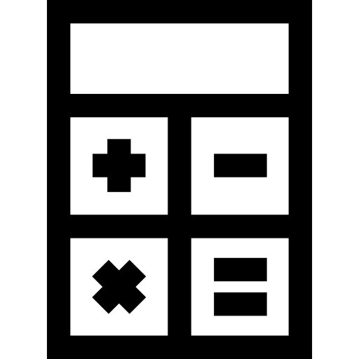 taschenrechner Basic Straight Lineal icon