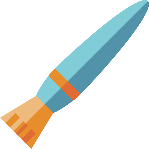 Paint brush Basic Straight Flat icon