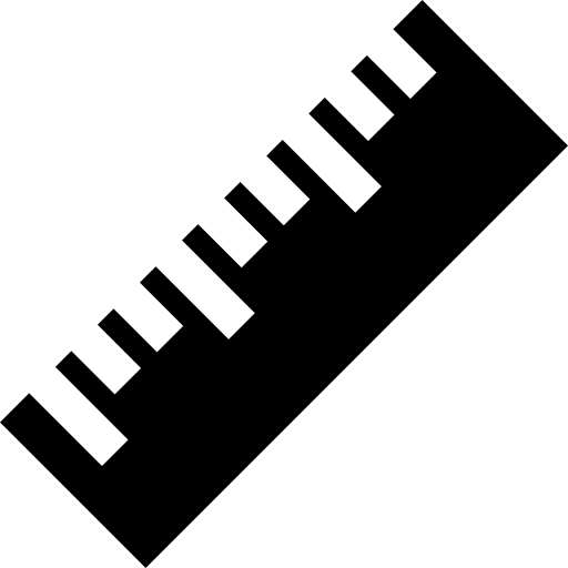 Ruler Basic Straight Filled icon