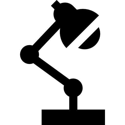 Desk lamp Basic Straight Filled icon