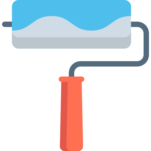 rouleau de peinture Special Flat Icône