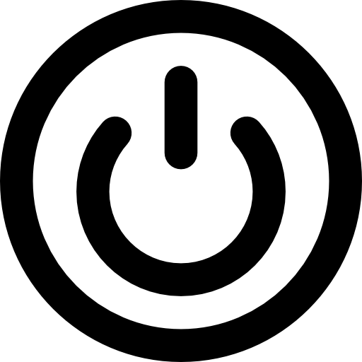 pulsante spento Basic Rounded Lineal icona