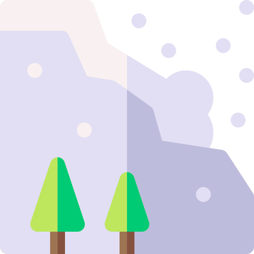 Snow avalanche Basic Rounded Flat icon
