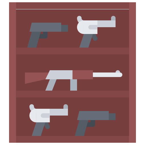 sklep z bronią Coloring Flat ikona
