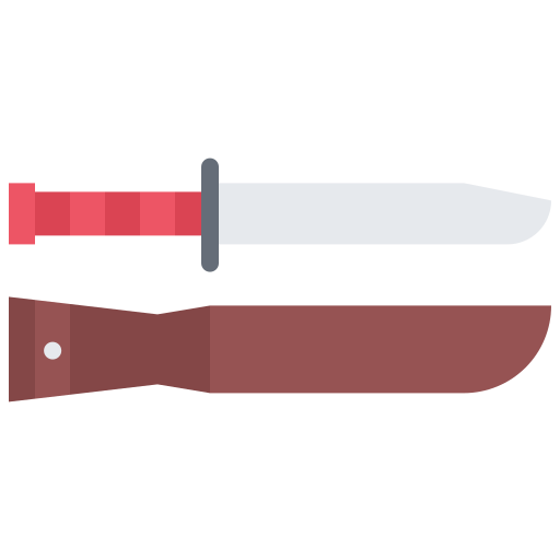 Knife Coloring Flat icon