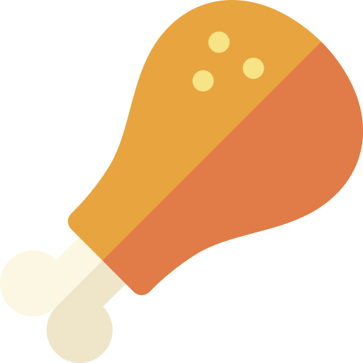 Chicken leg Basic Rounded Flat icon