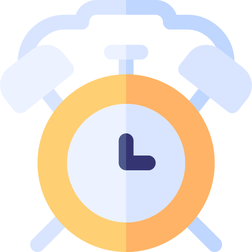 Alarm clock Basic Rounded Flat icon