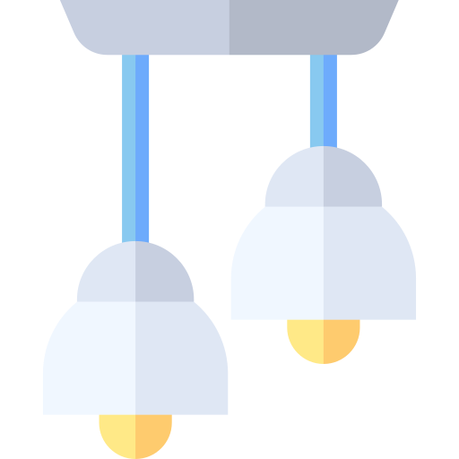 plafondlamp Basic Straight Flat icoon