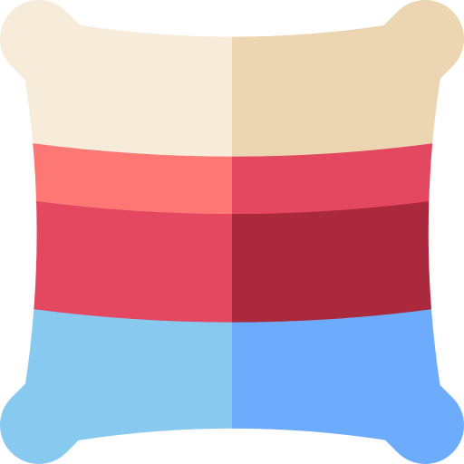 Bed pillows Basic Straight Flat icon