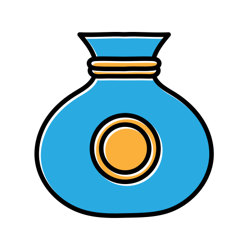 torba z pieniędzmi Generic Color Omission ikona