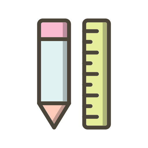 연필과 통치자 Generic Outline Color icon