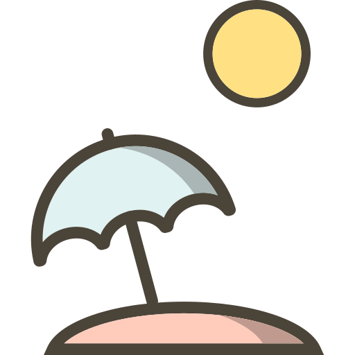 sonnenschirm Generic Outline Color icon